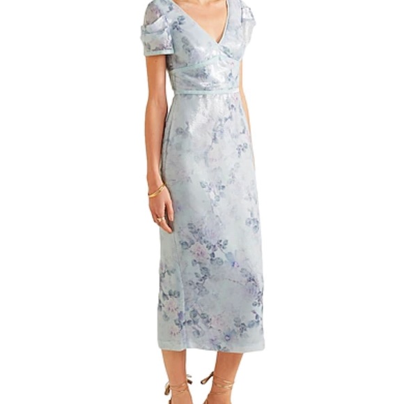 Brand new with tag Marchesa Notte light blue sequin dress size 2 - Picture 3 of 15